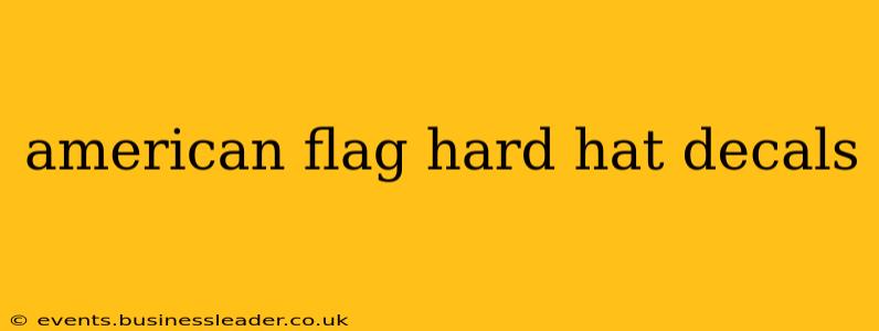american flag hard hat decals