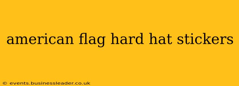 american flag hard hat stickers