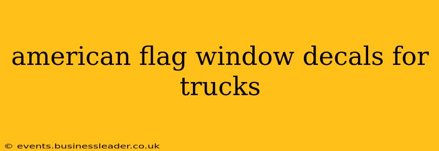 american flag window decals for trucks