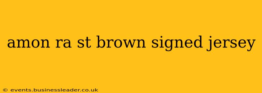 amon ra st brown signed jersey