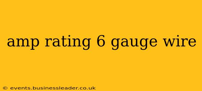 amp rating 6 gauge wire