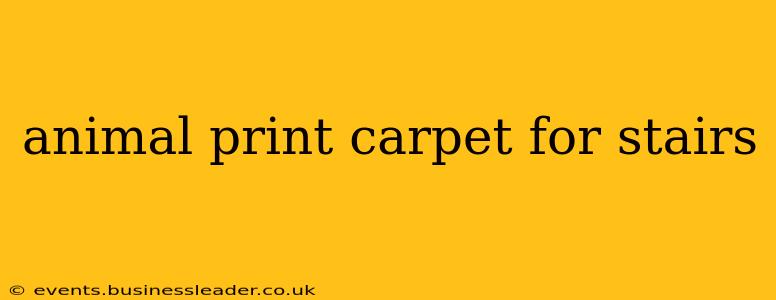 animal print carpet for stairs