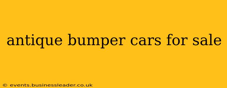antique bumper cars for sale