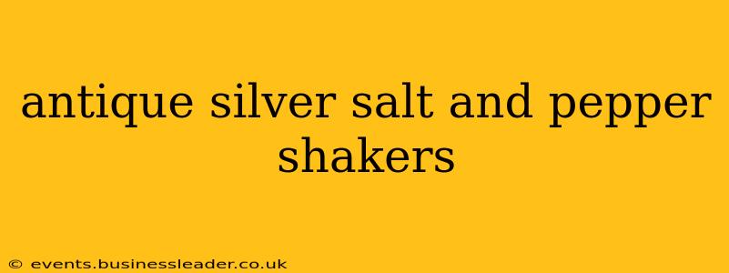 antique silver salt and pepper shakers