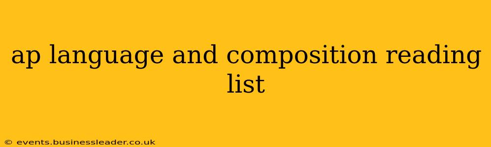 ap language and composition reading list