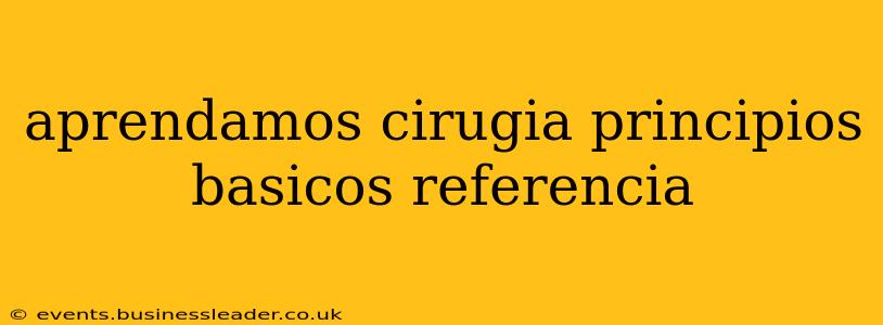 aprendamos cirugia principios basicos referencia