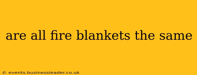 are all fire blankets the same