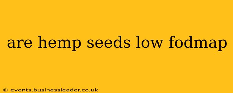 are hemp seeds low fodmap