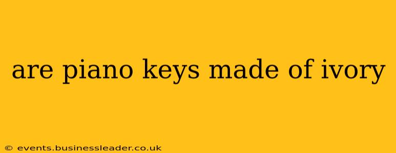 are piano keys made of ivory