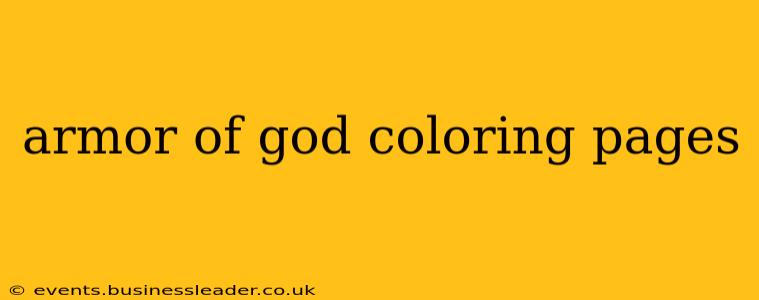 armor of god coloring pages