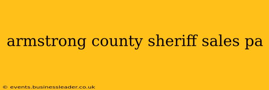 armstrong county sheriff sales pa