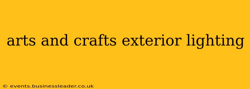 arts and crafts exterior lighting
