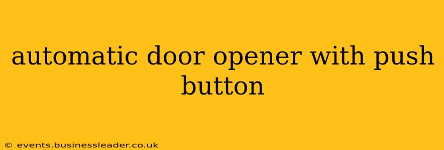 automatic door opener with push button