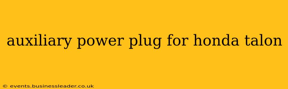 auxiliary power plug for honda talon