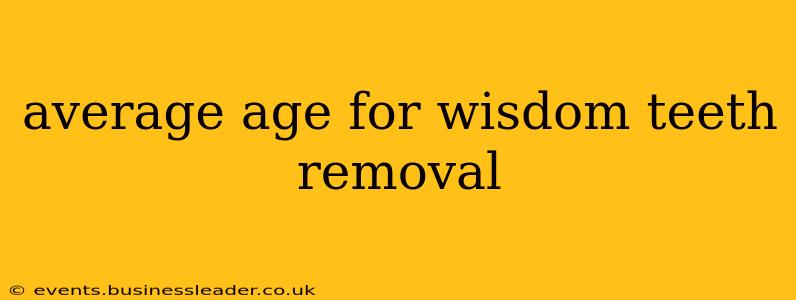average age for wisdom teeth removal