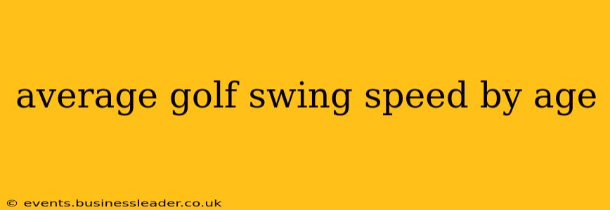 average golf swing speed by age