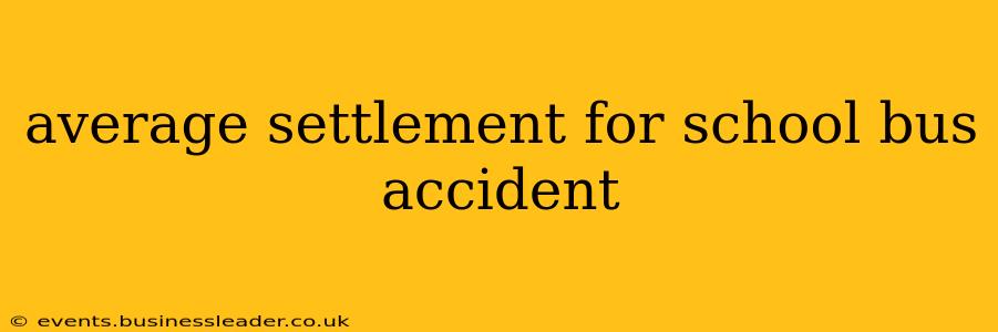 average settlement for school bus accident