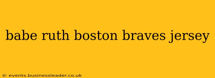 babe ruth boston braves jersey