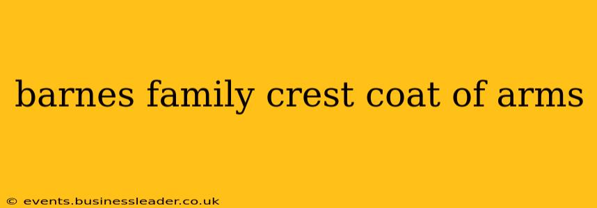 barnes family crest coat of arms