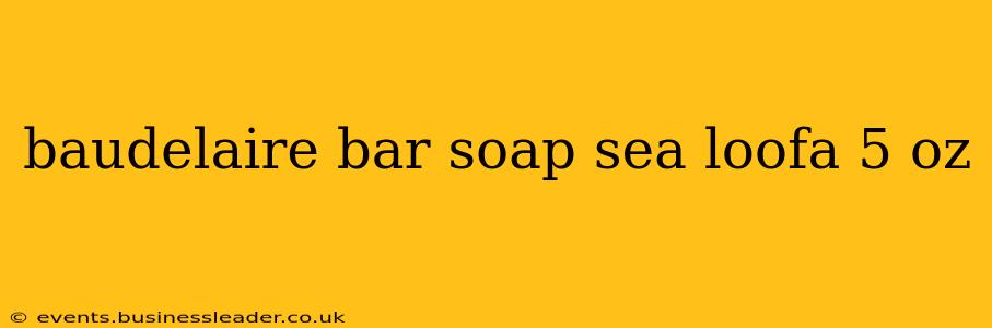 baudelaire bar soap sea loofa 5 oz