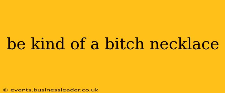 be kind of a bitch necklace