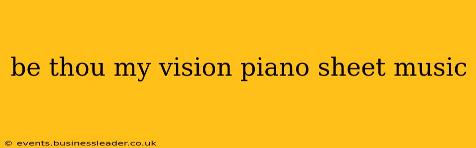 be thou my vision piano sheet music