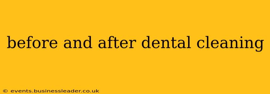 before and after dental cleaning