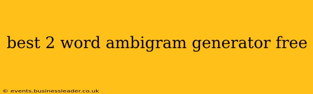 best 2 word ambigram generator free