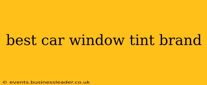 best car window tint brand
