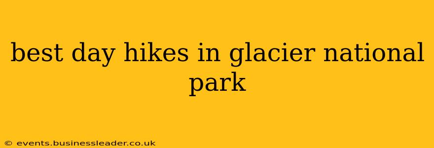 best day hikes in glacier national park
