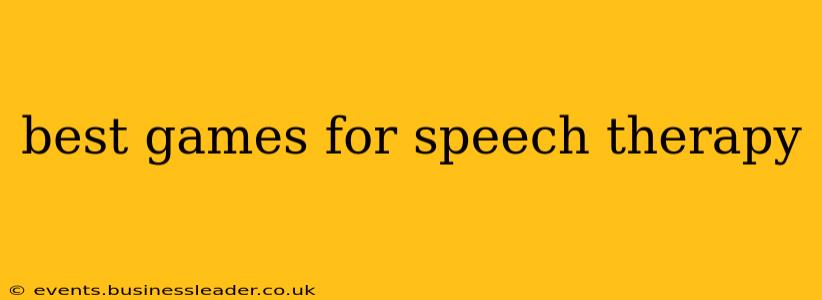 best games for speech therapy