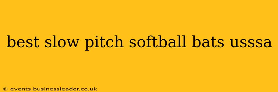 best slow pitch softball bats usssa