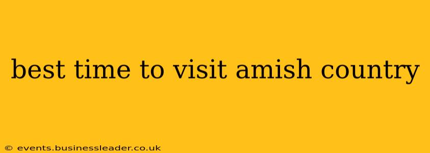 best time to visit amish country
