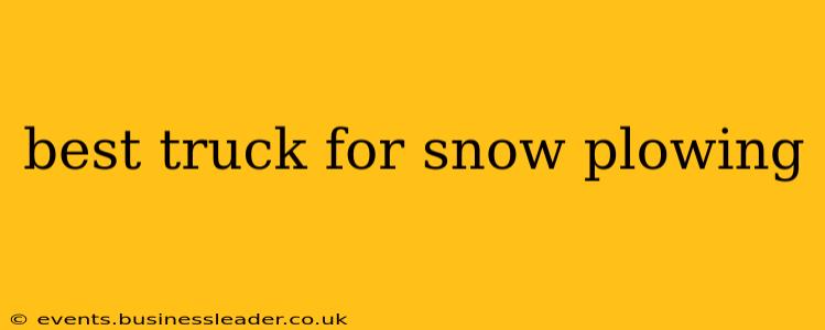 best truck for snow plowing