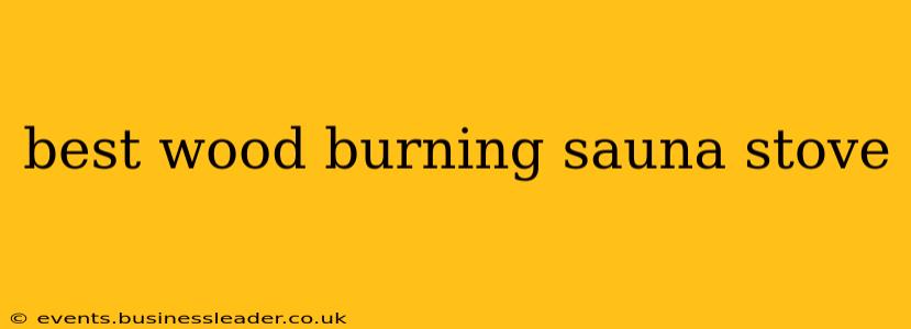 best wood burning sauna stove