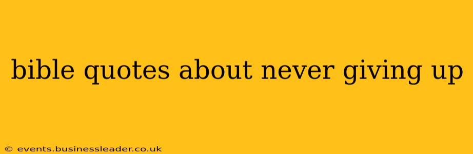 bible quotes about never giving up