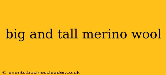 big and tall merino wool