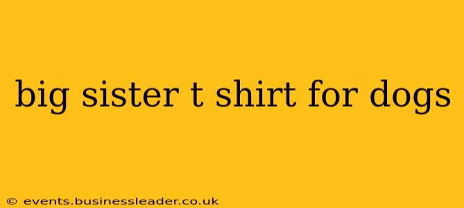 big sister t shirt for dogs