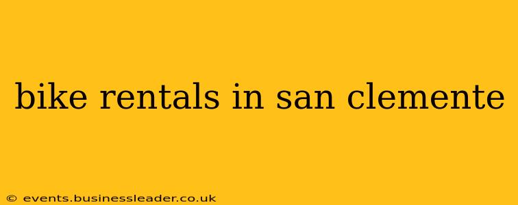 bike rentals in san clemente