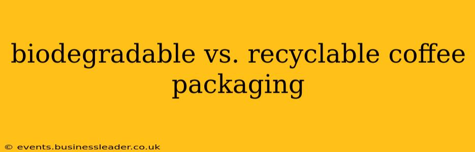biodegradable vs. recyclable coffee packaging