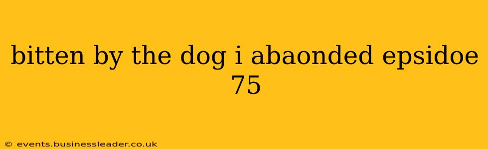 bitten by the dog i abaonded epsidoe 75