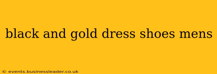 black and gold dress shoes mens