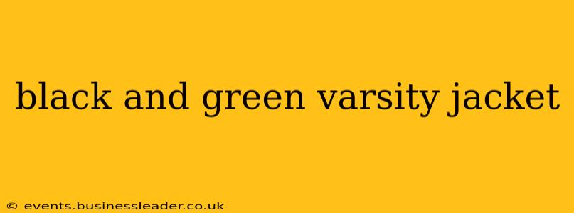 black and green varsity jacket