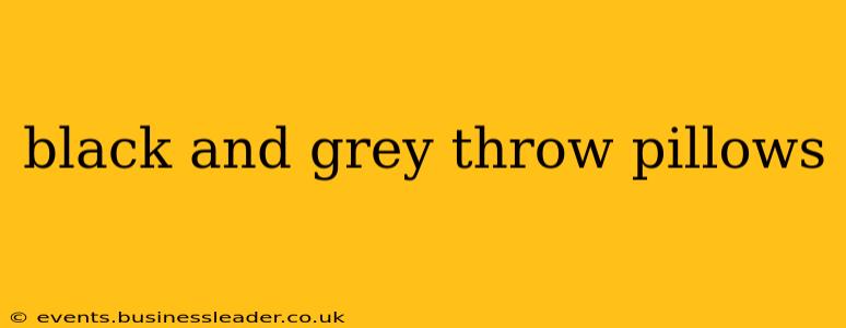 black and grey throw pillows