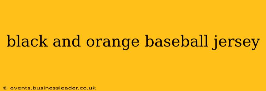 black and orange baseball jersey