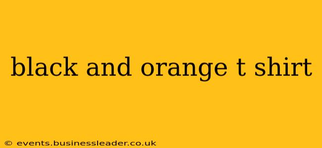 black and orange t shirt