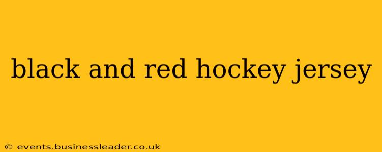 black and red hockey jersey