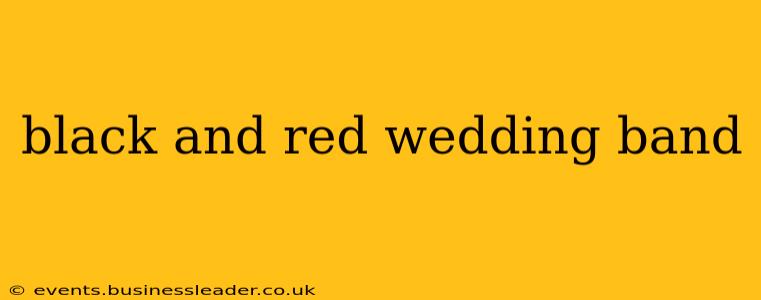 black and red wedding band