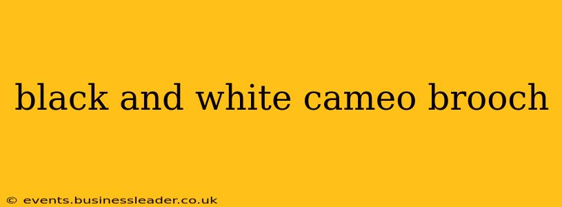 black and white cameo brooch