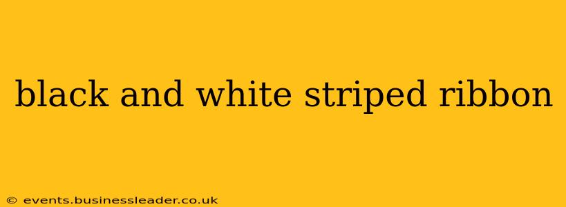 black and white striped ribbon